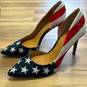 INC International Concepts USA Flag Heels